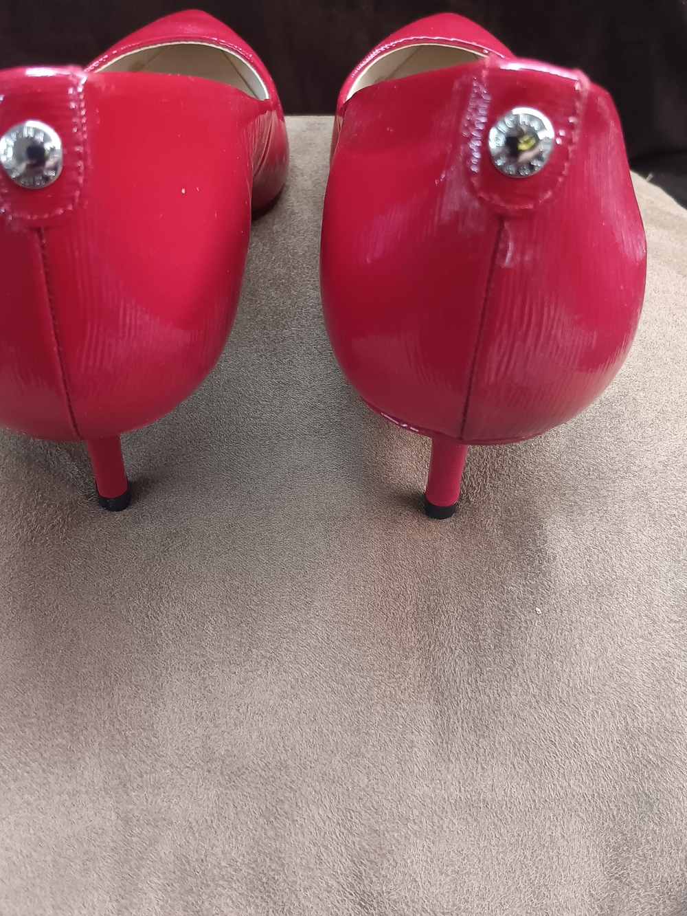 Michael Kors Bright Red Patent Pointed-Toe Stiletto Pumps - Picture 5 of 10